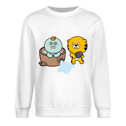 Front Patterned Long Sleeve TopMidweight DailyFit