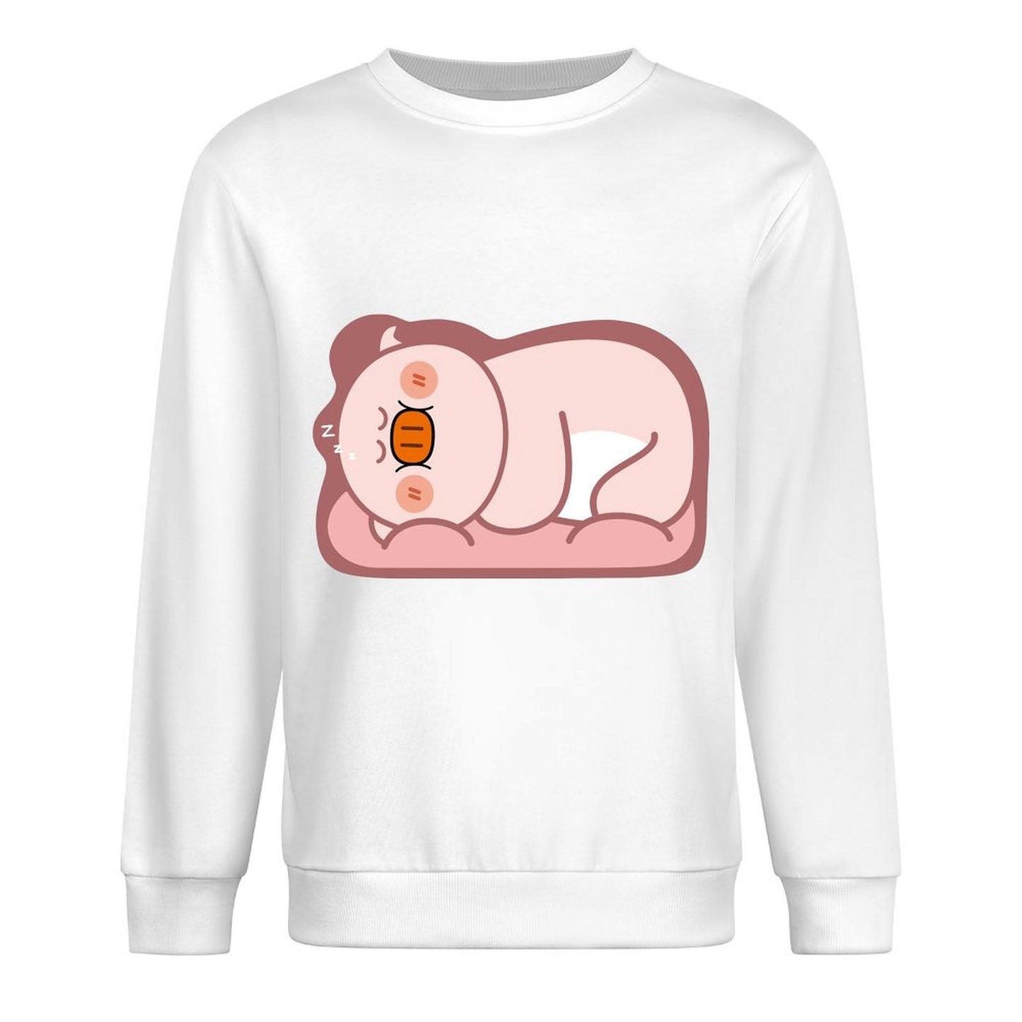 Front Patterned Long Sleeve TopSmooth Feel Clean Edges