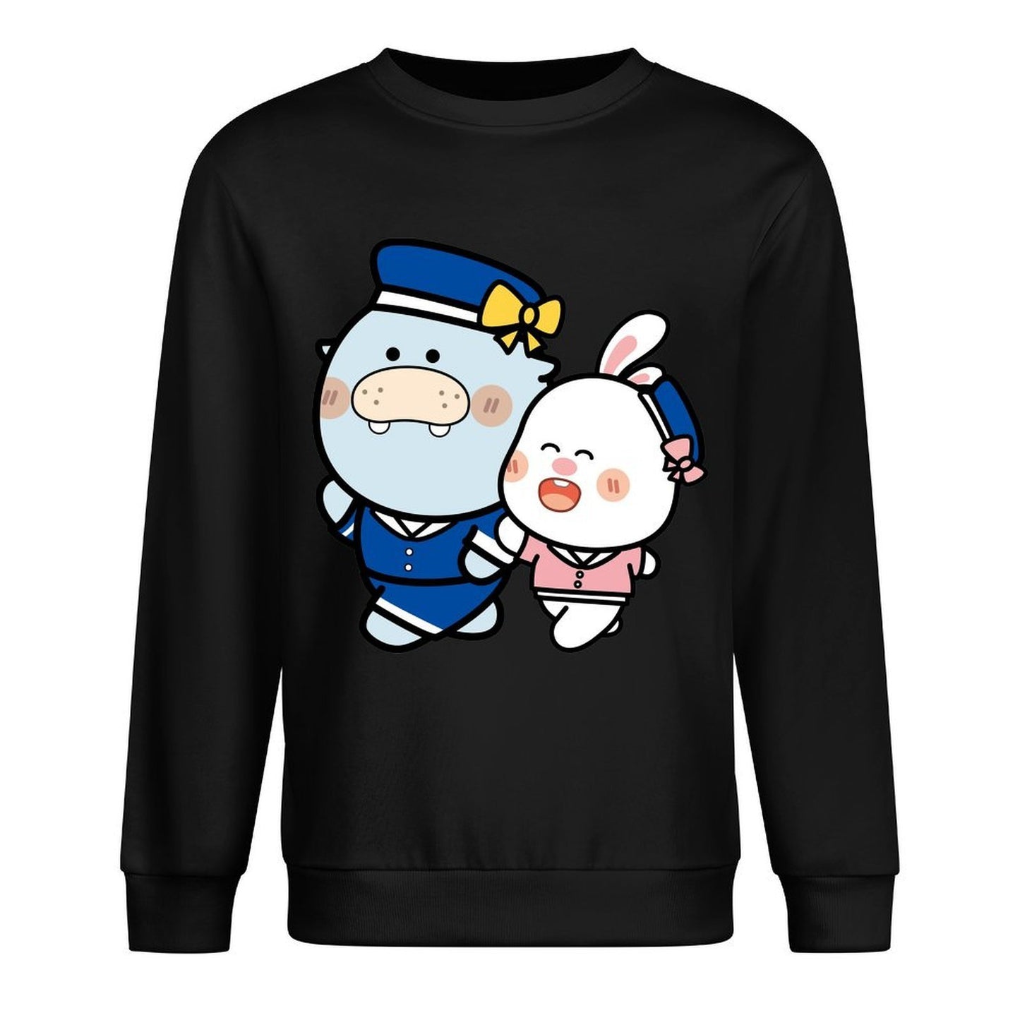 Front Patterned Long Sleeve TopRecycled Casual