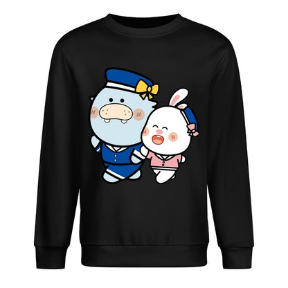 Front Patterned Long Sleeve TopRecycled Casual