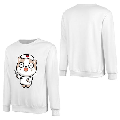 Front Patterned Long Sleeve TopRelaxed Colorfast