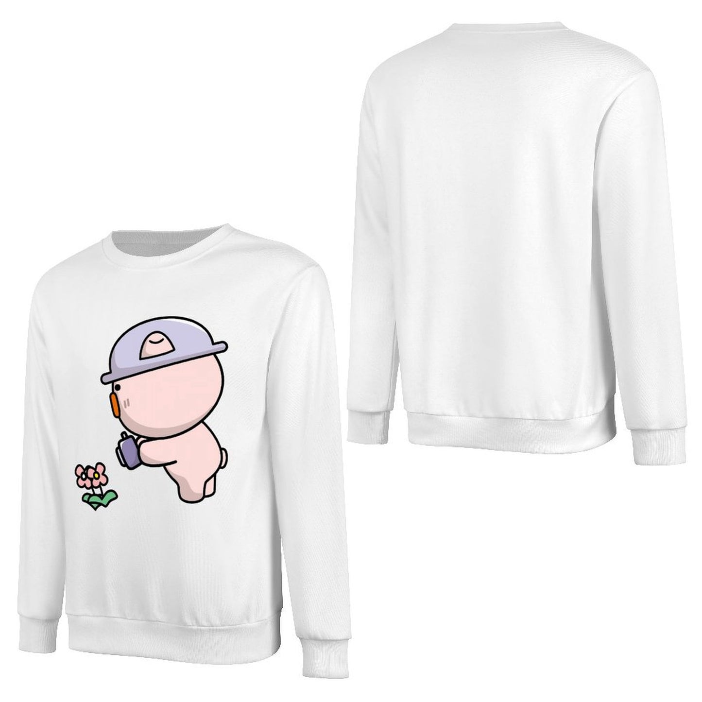 Front Patterned Long Sleeve TopStrong Eco-Conscious