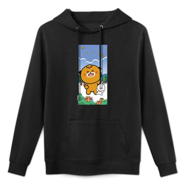 Soft Neutral Front Graphic Hoodies