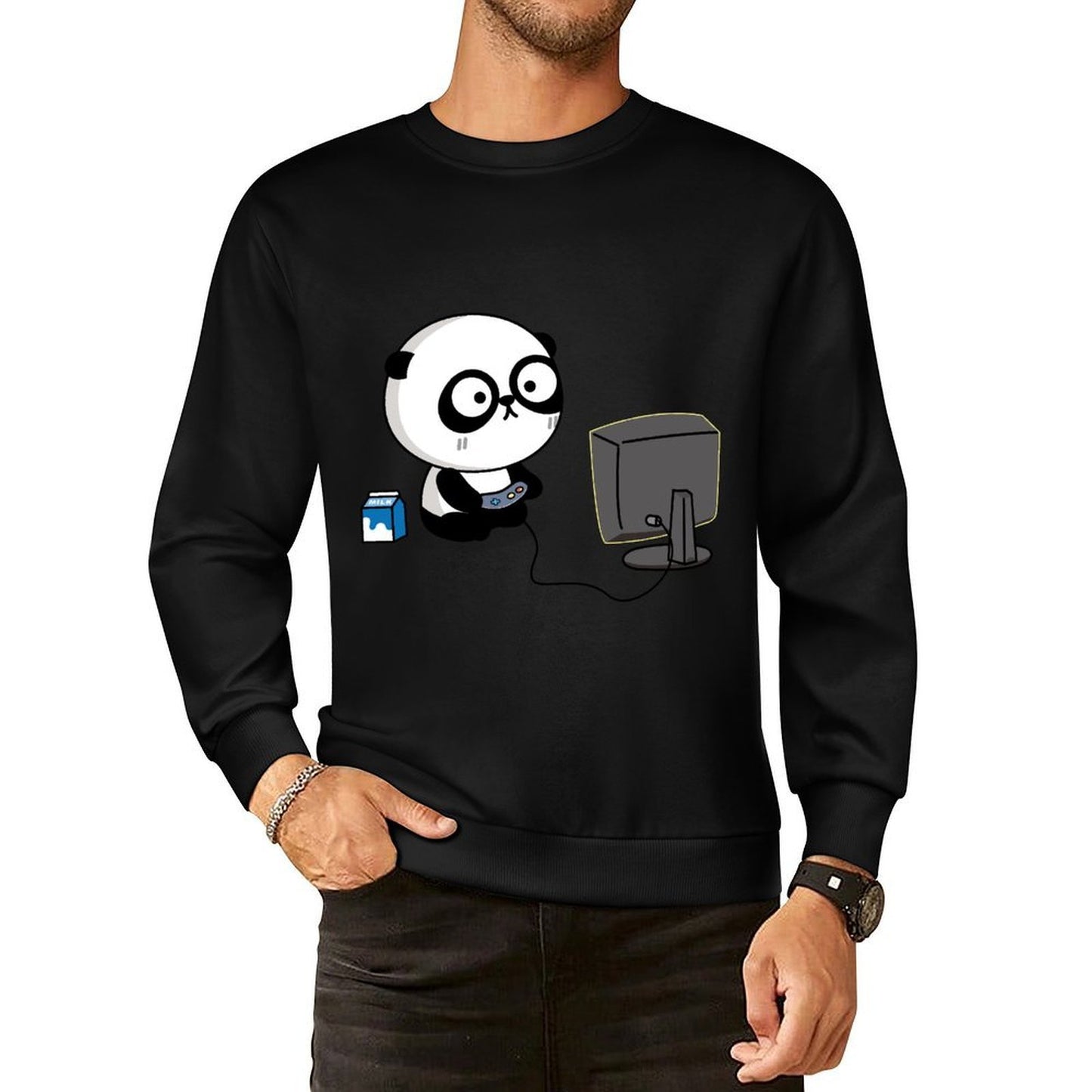 Front Patterned Long Sleeve TopCasual RegularFit