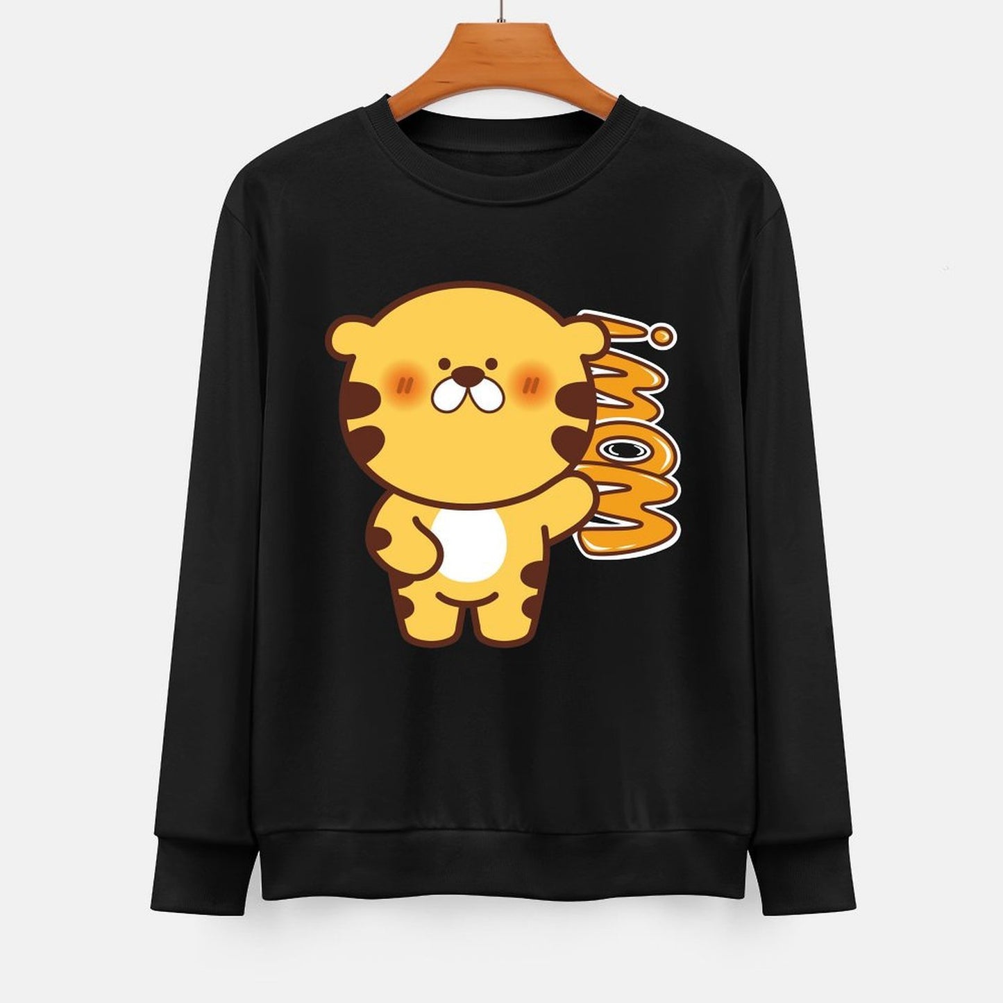  Front Patterned Long Sleeve TopSoft-Touch Solid