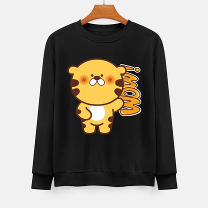  Front Patterned Long Sleeve TopSoft-Touch Solid