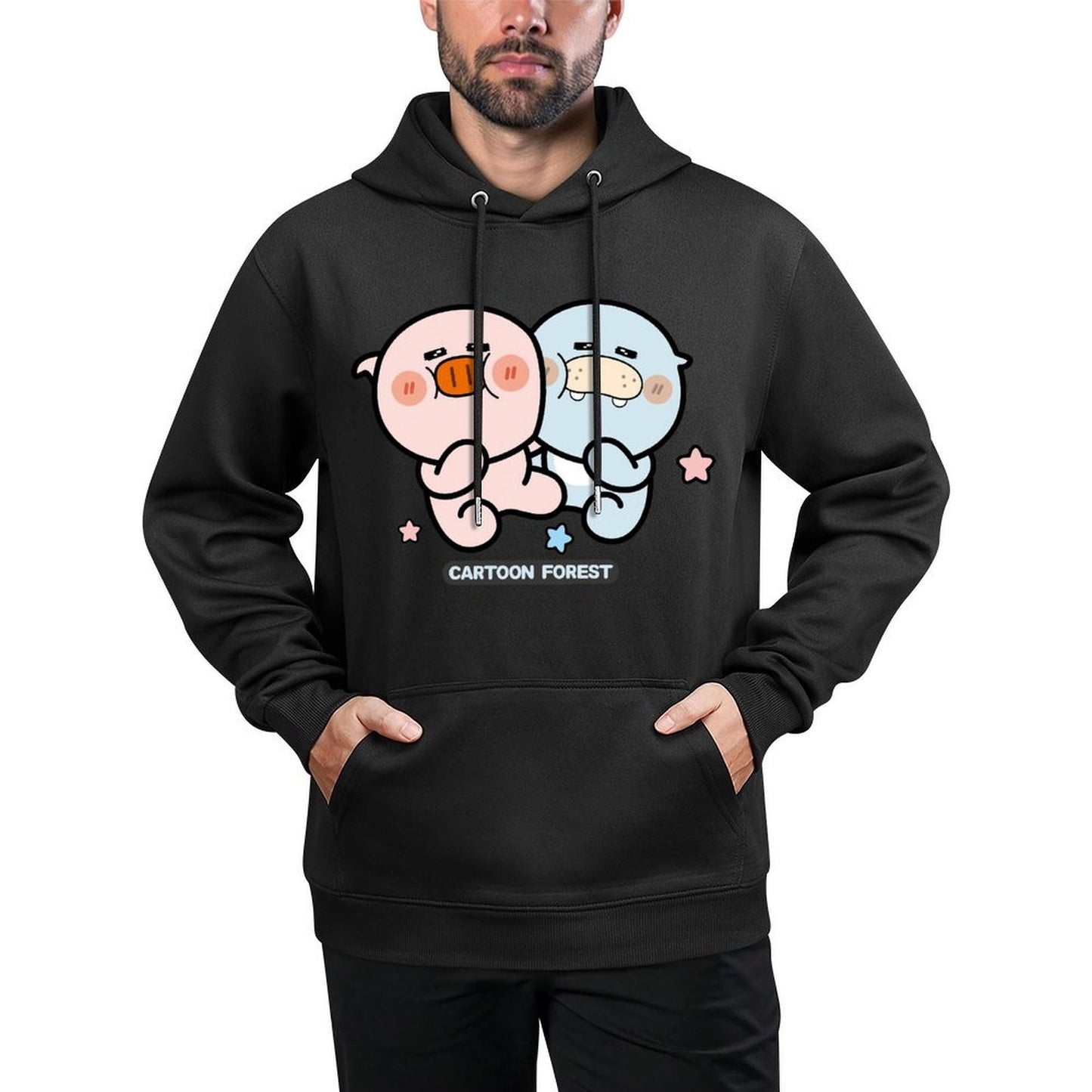 Original Solid Front Graphic Hoodies