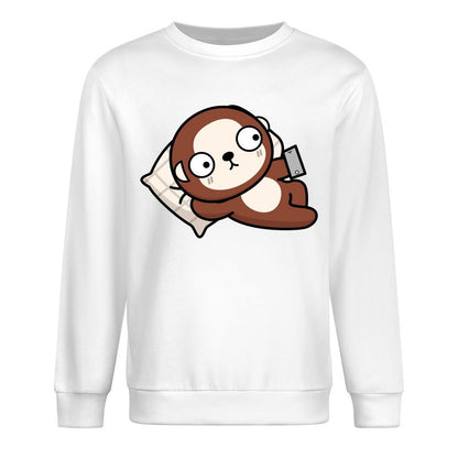 Front Patterned Long Sleeve TopNatural Shrink-Resistant