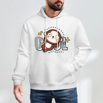 Batch-Printed Slim Fit Front Graphic Hoodies