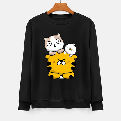 Front Patterned Long Sleeve TopSoftstyle Solid