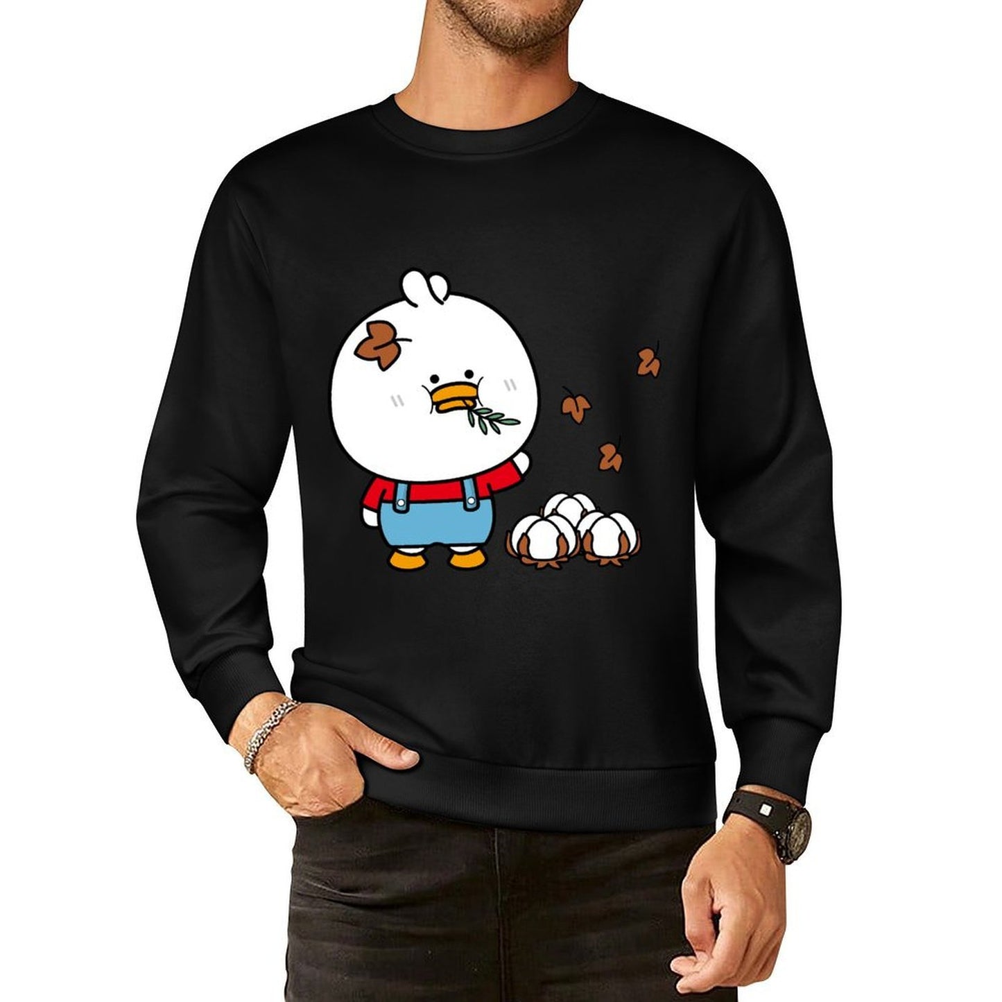 Front Patterned Long Sleeve TopModern Clean