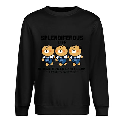 Front Patterned Long Sleeve TopFitted EasyWear