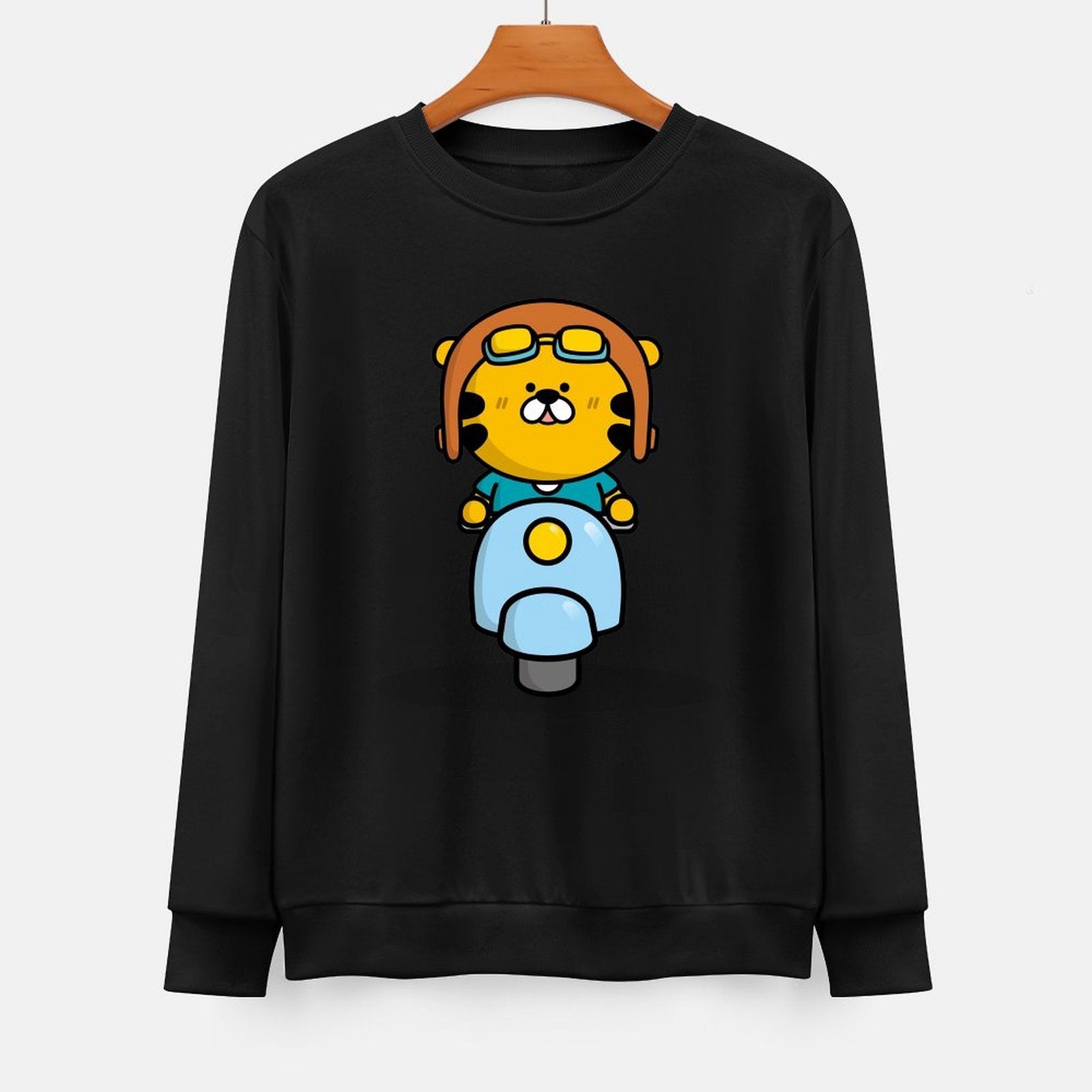  Front Patterned Long Sleeve TopDouble-Stitched Reliable