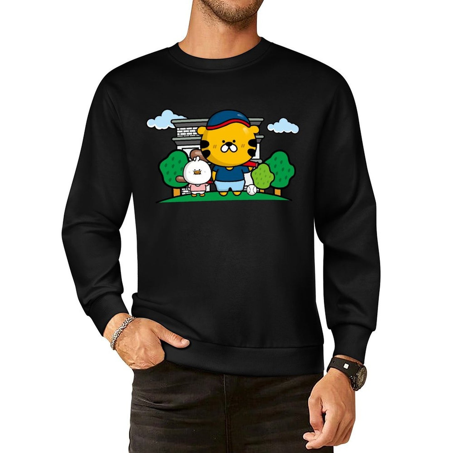 Front Patterned Long Sleeve TopPremium Finish Pure