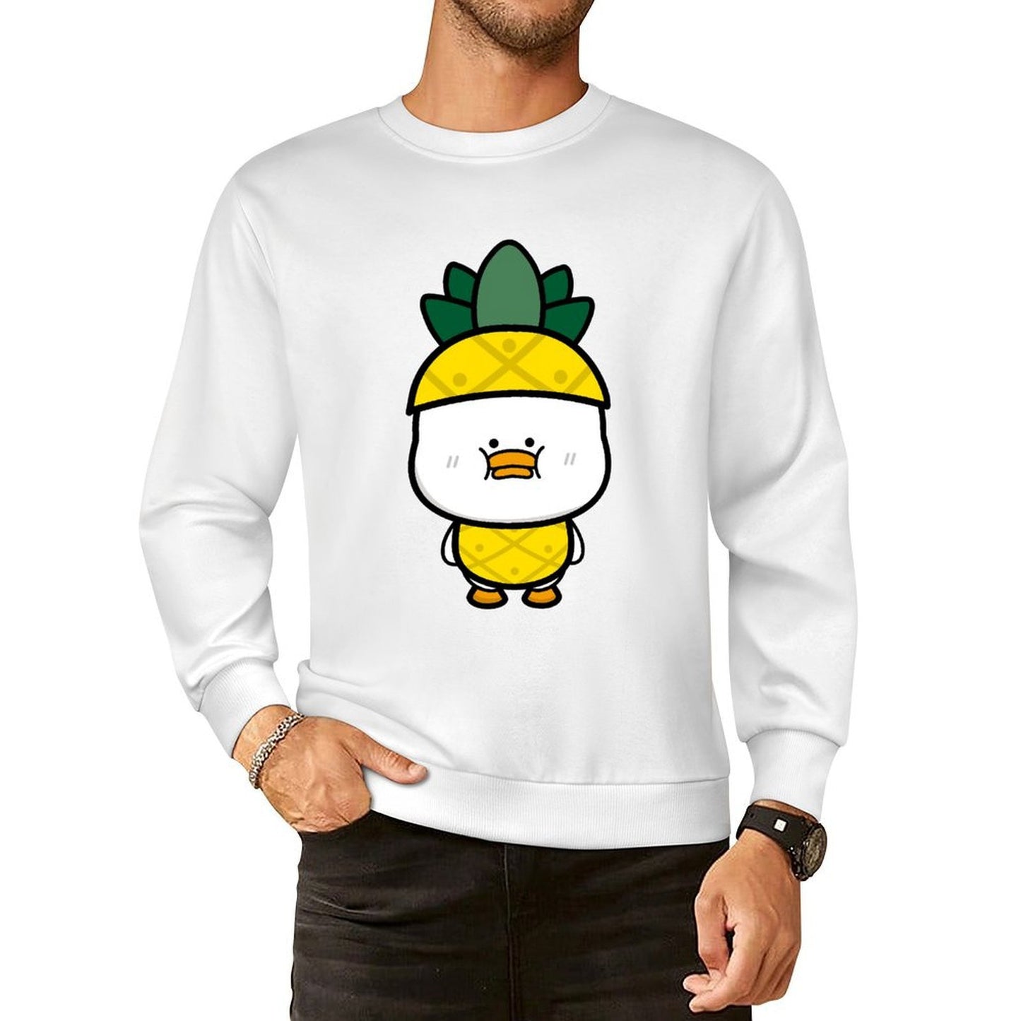 Front Patterned Long Sleeve TopPromotional EssentialFit