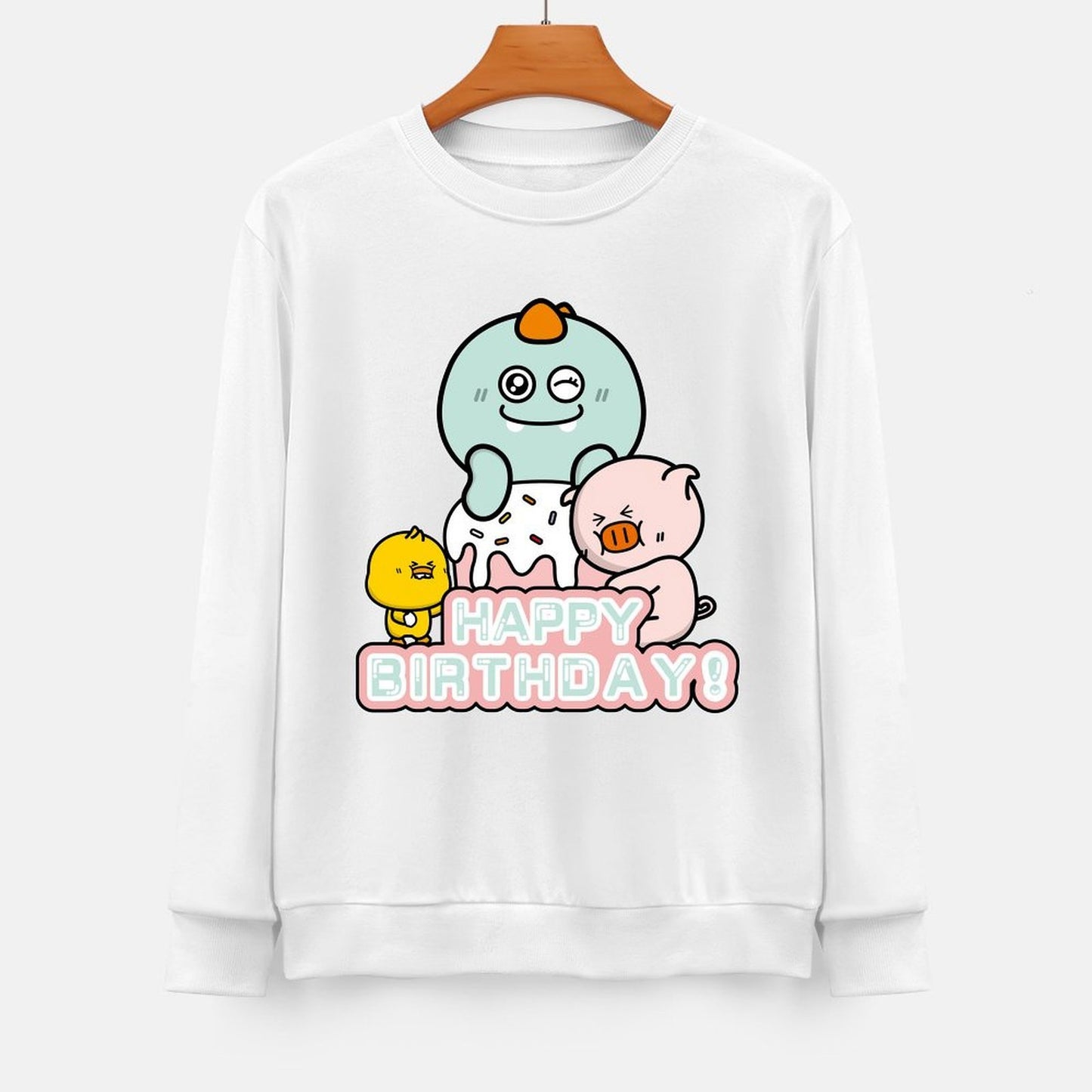 Front Patterned Long Sleeve TopLogo-Ready Heat-Transfer