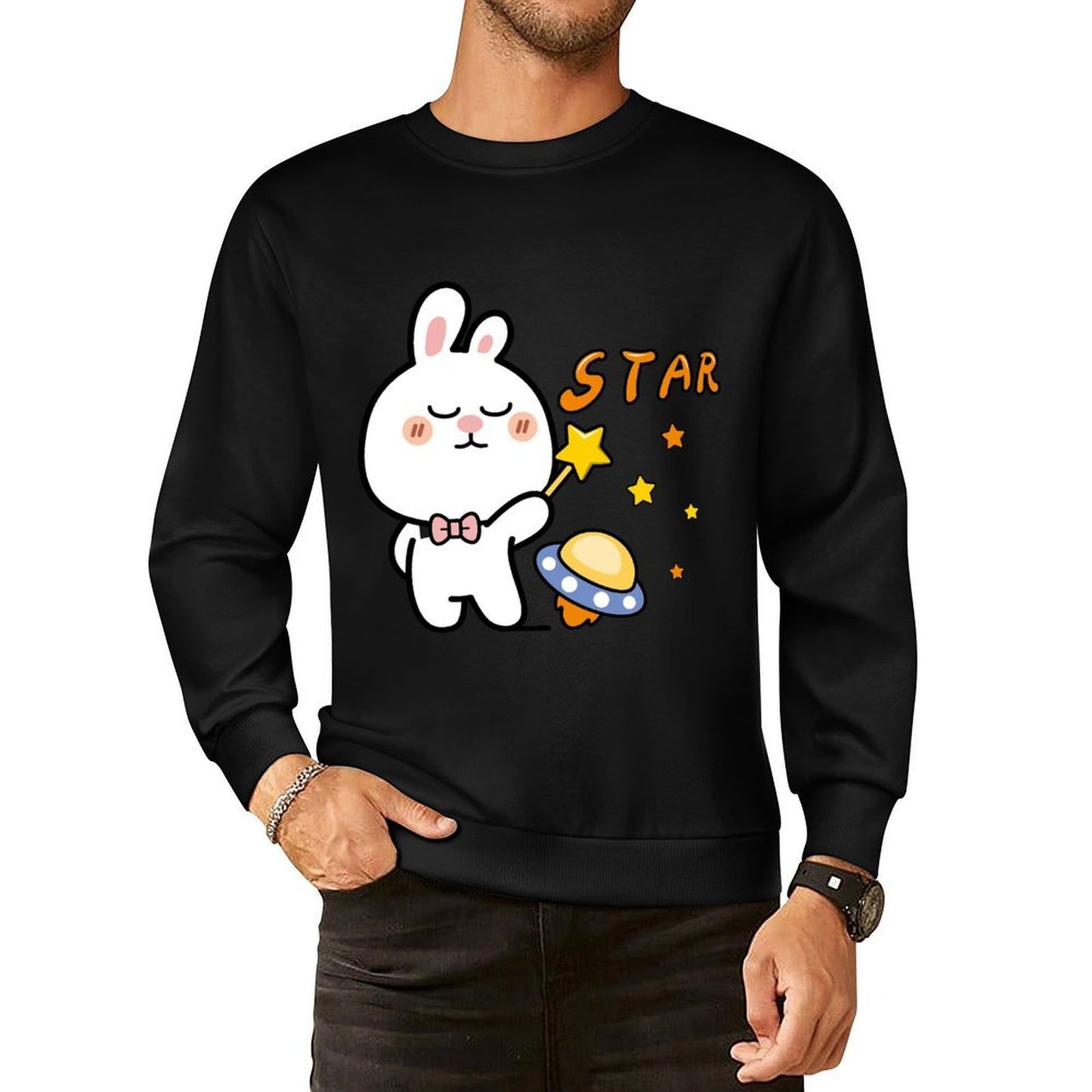 Front Patterned Long Sleeve TopClean AllSeason