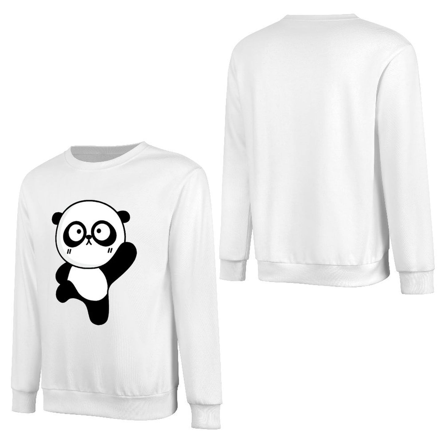 Front Patterned Long Sleeve TopComfort Slim Fit