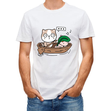 Double-Stitched Breathable Front Graphic T-shirt