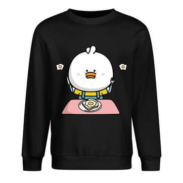 Front Patterned Long Sleeve TopSolid Double-Stitched