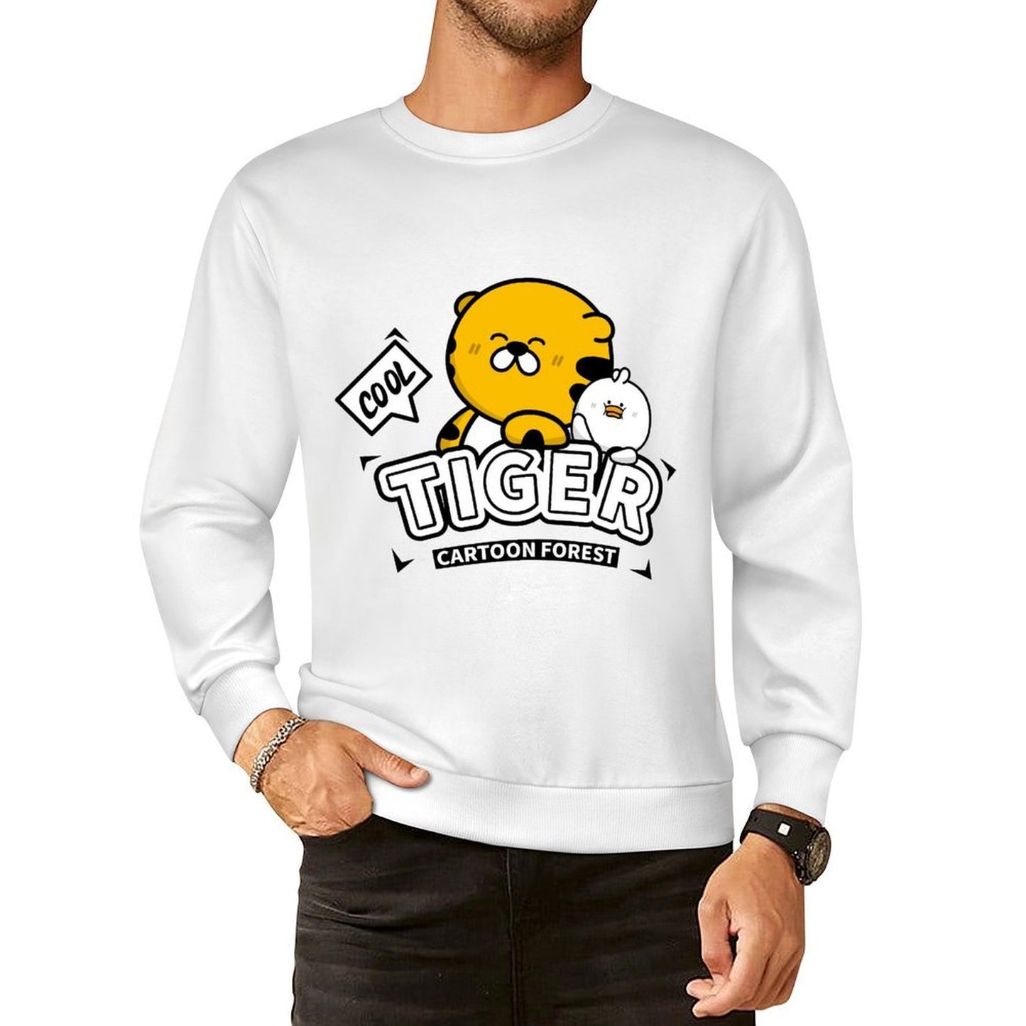 Front Patterned Long Sleeve TopActiveWear Printing