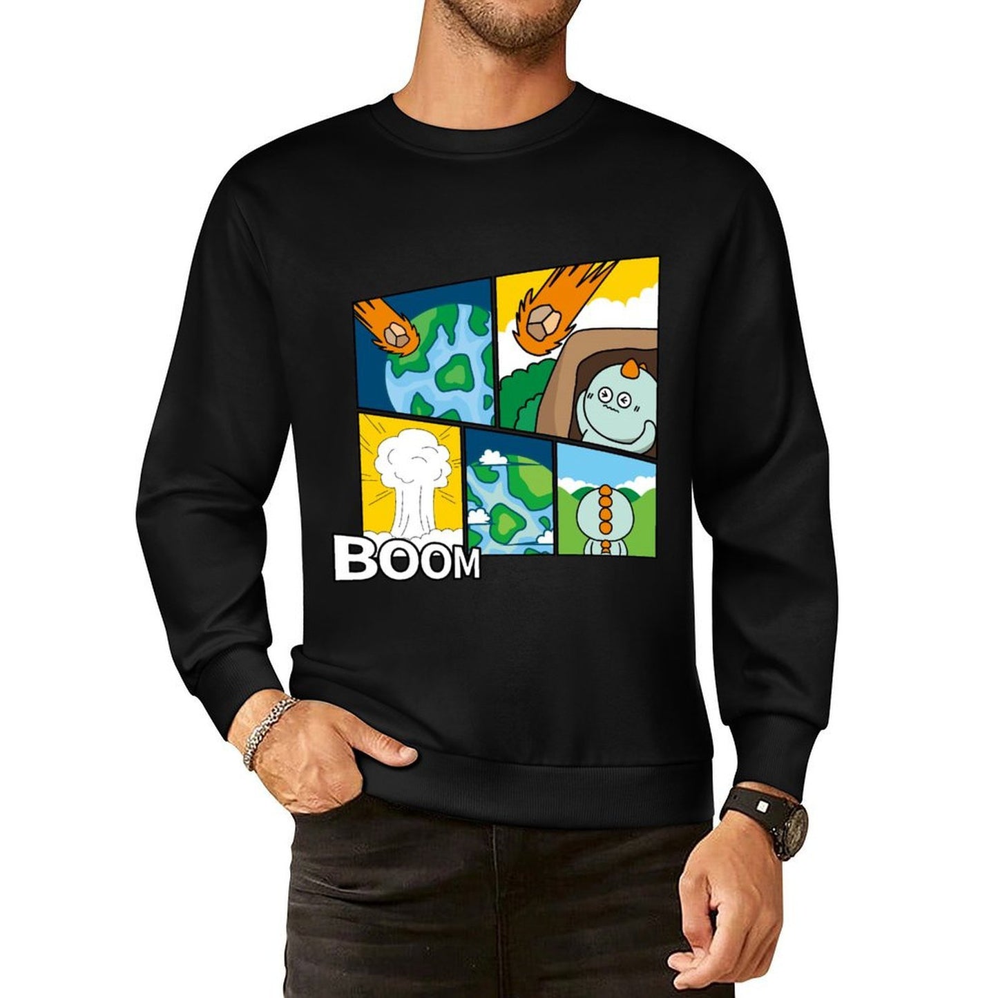 Front Patterned Long Sleeve TopSolid Ultra Durable