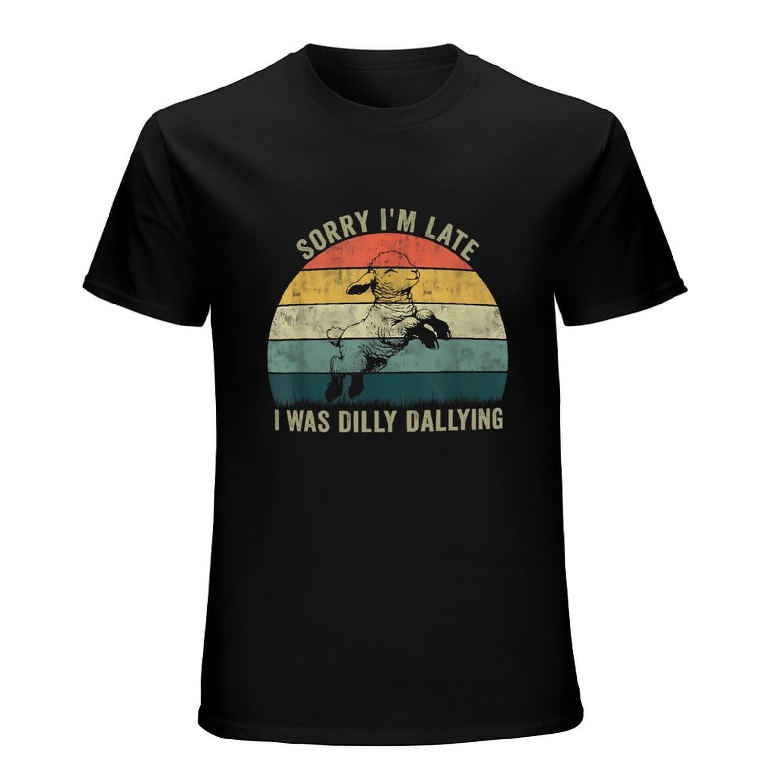 Inkmay Casual  Cotton T-shirt Colorful Abstract Design With Layered Texture Unisex T-shirtSeries Heat-Transfer T-Shirt