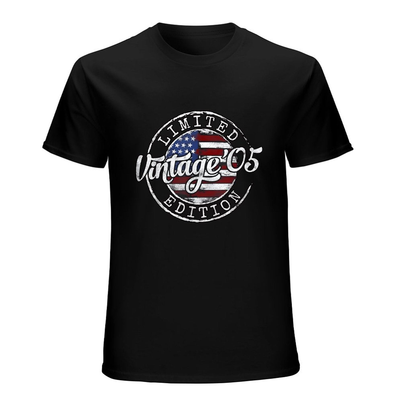 Inkmay Casual  Cotton T-shirt Limited Edition Vintage American Flag Design Unisex T-shirtCleanCut Performance T-Shirt