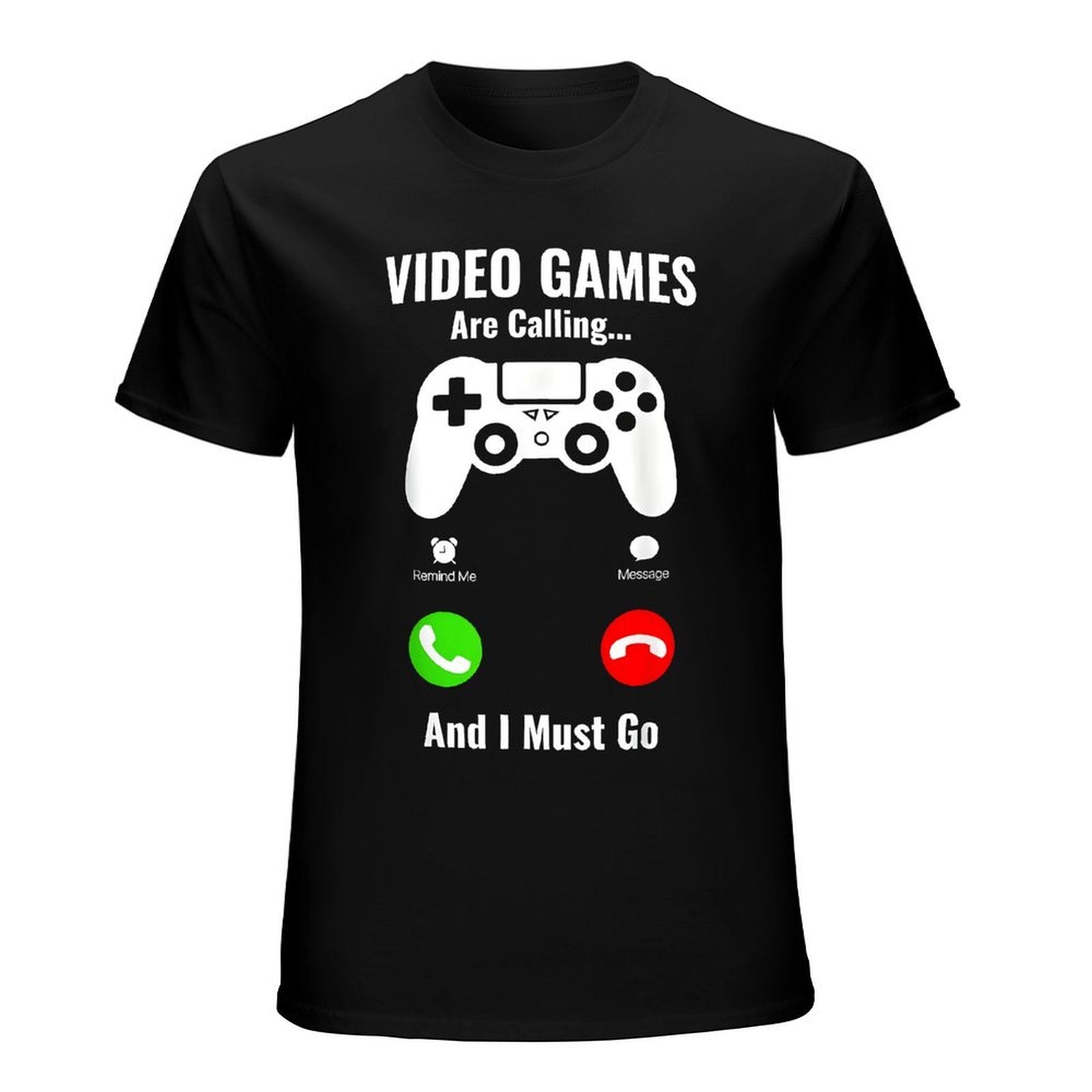 Inkmay Casual  Cotton T-shirt Video Games Are Calling And Must Unisex T-shirtClean Edges Standard T-Shirt