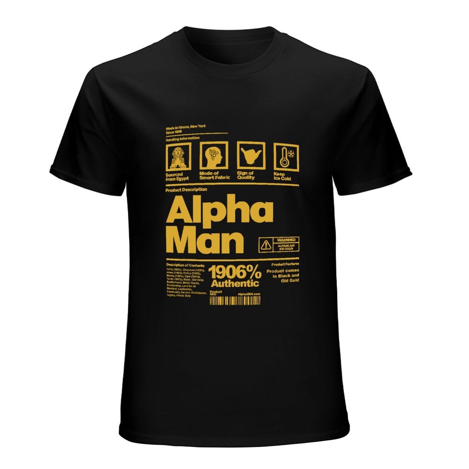 Inkmay Casual  Cotton T-shirt Abstract Geometric Shapes On Yellow Background Unisex T-shirtUltra Durable Premium T-Shirt