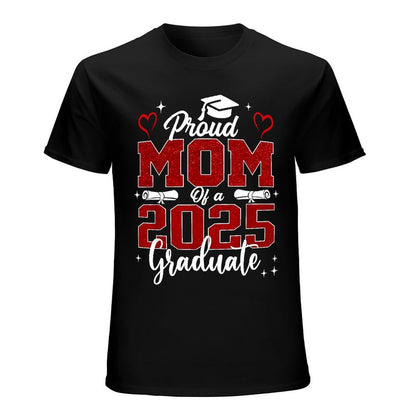Inkmay Casual  Cotton T-shirt Bold Red Text Mom Two Thousand Unisex T-shirtLogo-Ready Slim Fit T-Shirt