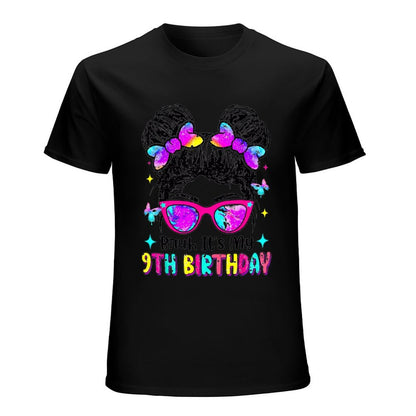 Inkmay Casual  Cotton T-shirt Colorful Hearts And Glasses Birthday Design Unisex T-shirtHeritage Oversized T-Shirt