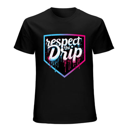 Inkmay Casual  Cotton T-shirt Respect The Drip Artistic Design Prints Unisex T-shirtCoreLine EverydayWear T-Shirt