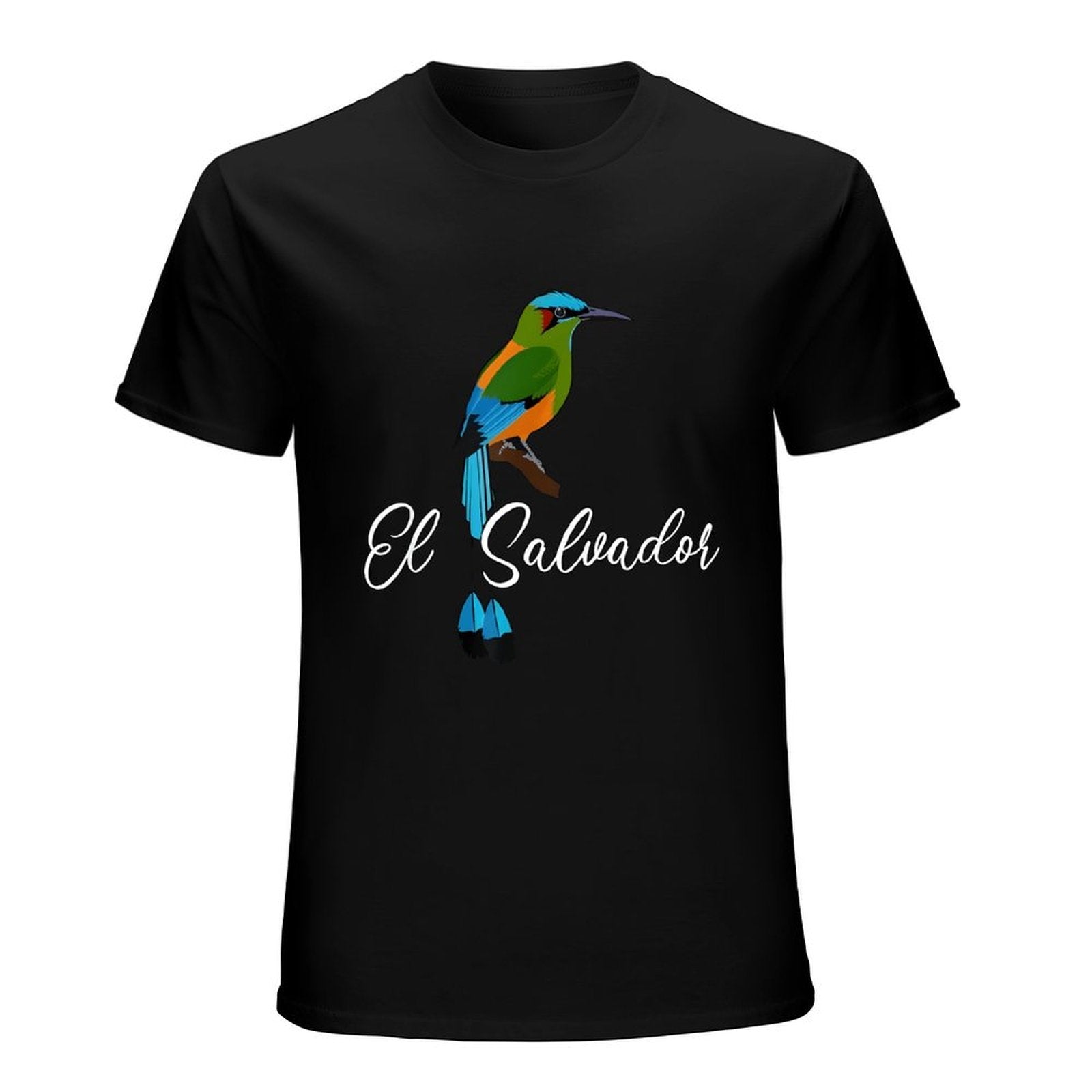 Inkmay Casual  Cotton T-shirt Colorful Bird On Branch El Salvador Unisex T-shirtRefined EasyStyle T-Shirt