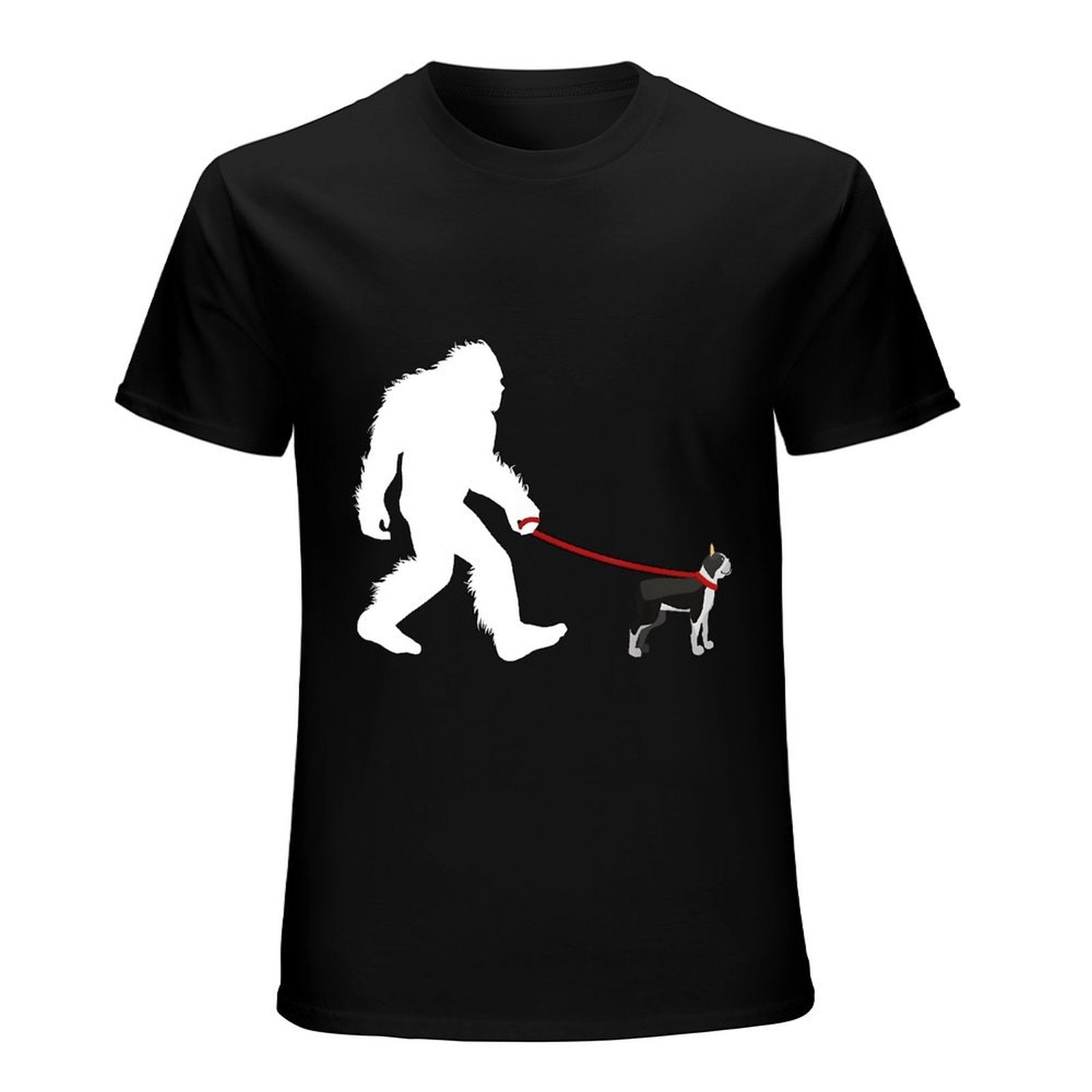 Inkmay Casual  Cotton T-shirt Cute French Bulldog Lying Down Playfully Unisex T-shirtPrinted Soft T-Shirt
