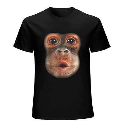 Inkmay Casual  Cotton T-shirt Monkey Face With Open Mouth Unisex T-shirtVibrant Colors StreetStyle T-Shirt