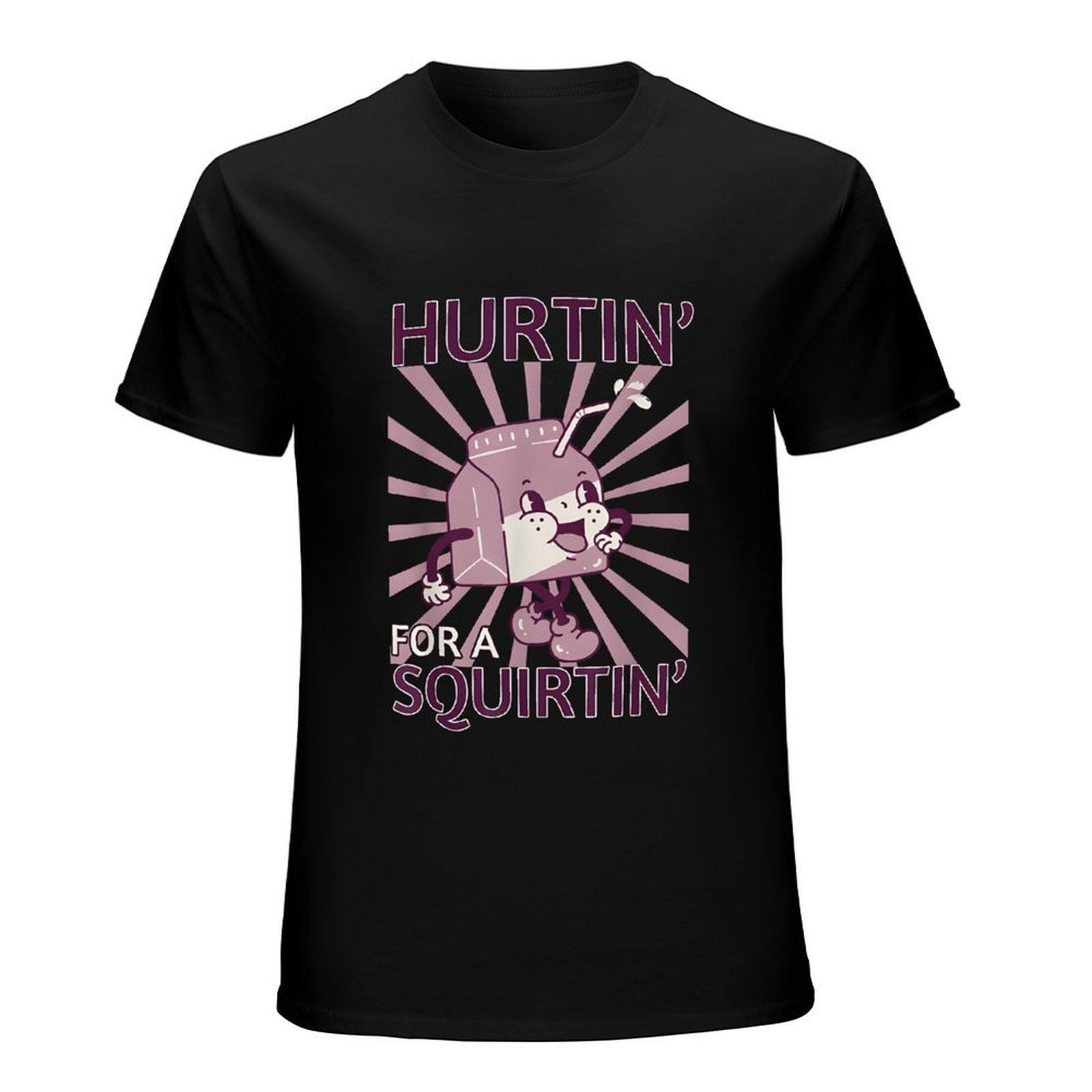 Inkmay Casual  Cotton T-shirt Cartoon Squirt Bottle With Happy Face Unisex T-shirtSharp Regular T-Shirt