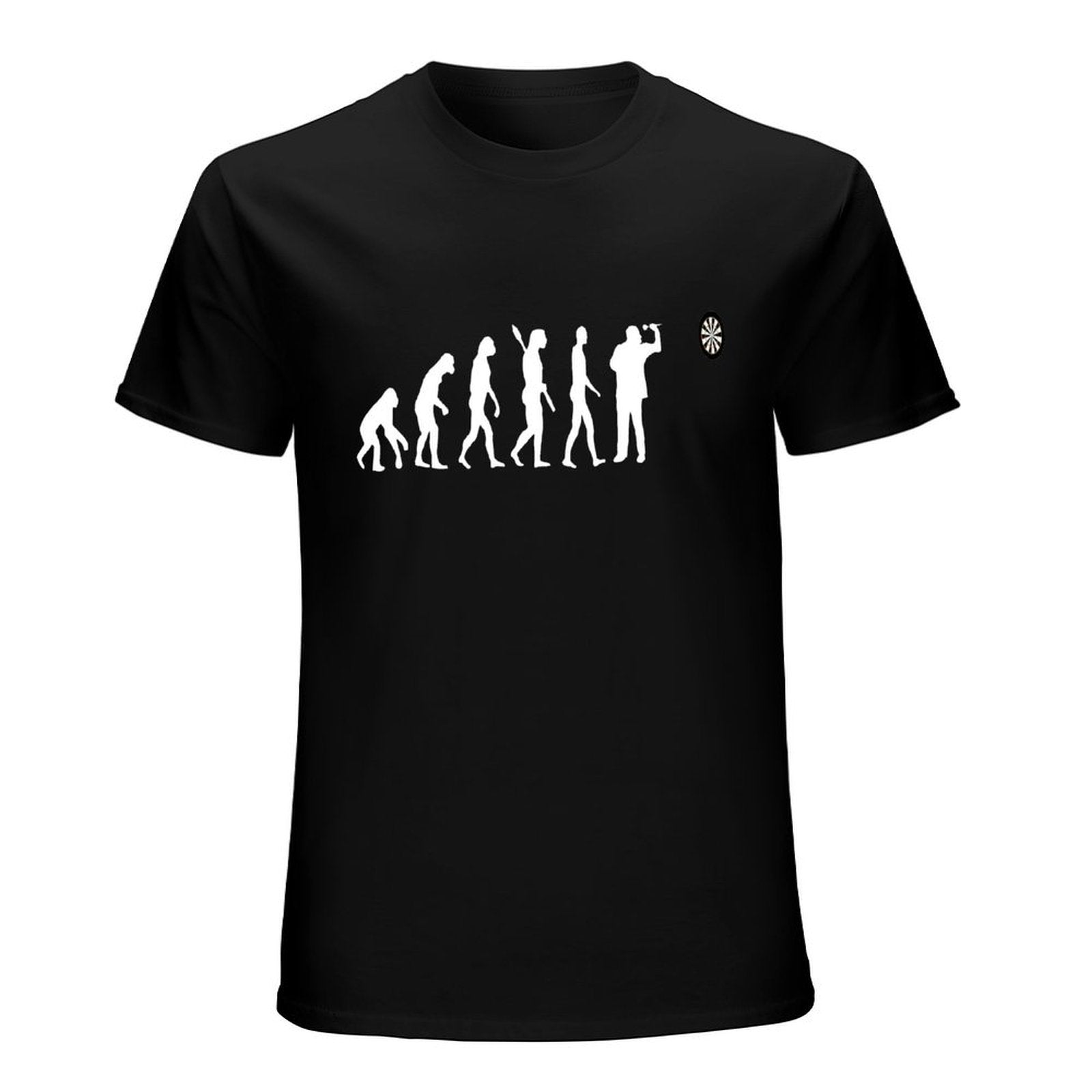 Inkmay Casual  Cotton T-shirt Evolution Progression To Dart Throwing Unisex T-shirtClassic Made-to-Order T-Shirt