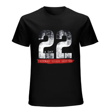 Inkmay Casual  Cotton T-shirt A Day Twenty Two Veteran Lives Unisex T-shirtTrueStyle ActiveStyle T-Shirt