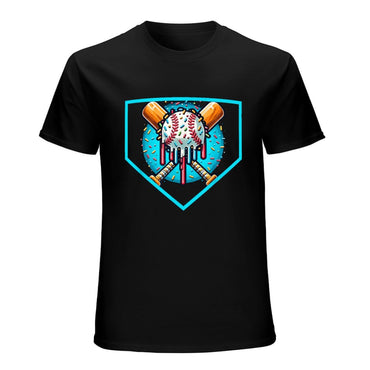 Inkmay Casual  Cotton T-shirt Back The Blue Police Support Design Unisex T-shirtNatural Indoor T-Shirt