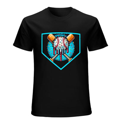 Inkmay Casual  Cotton T-shirt Back The Blue Police Support Design Unisex T-shirtNatural Indoor T-Shirt