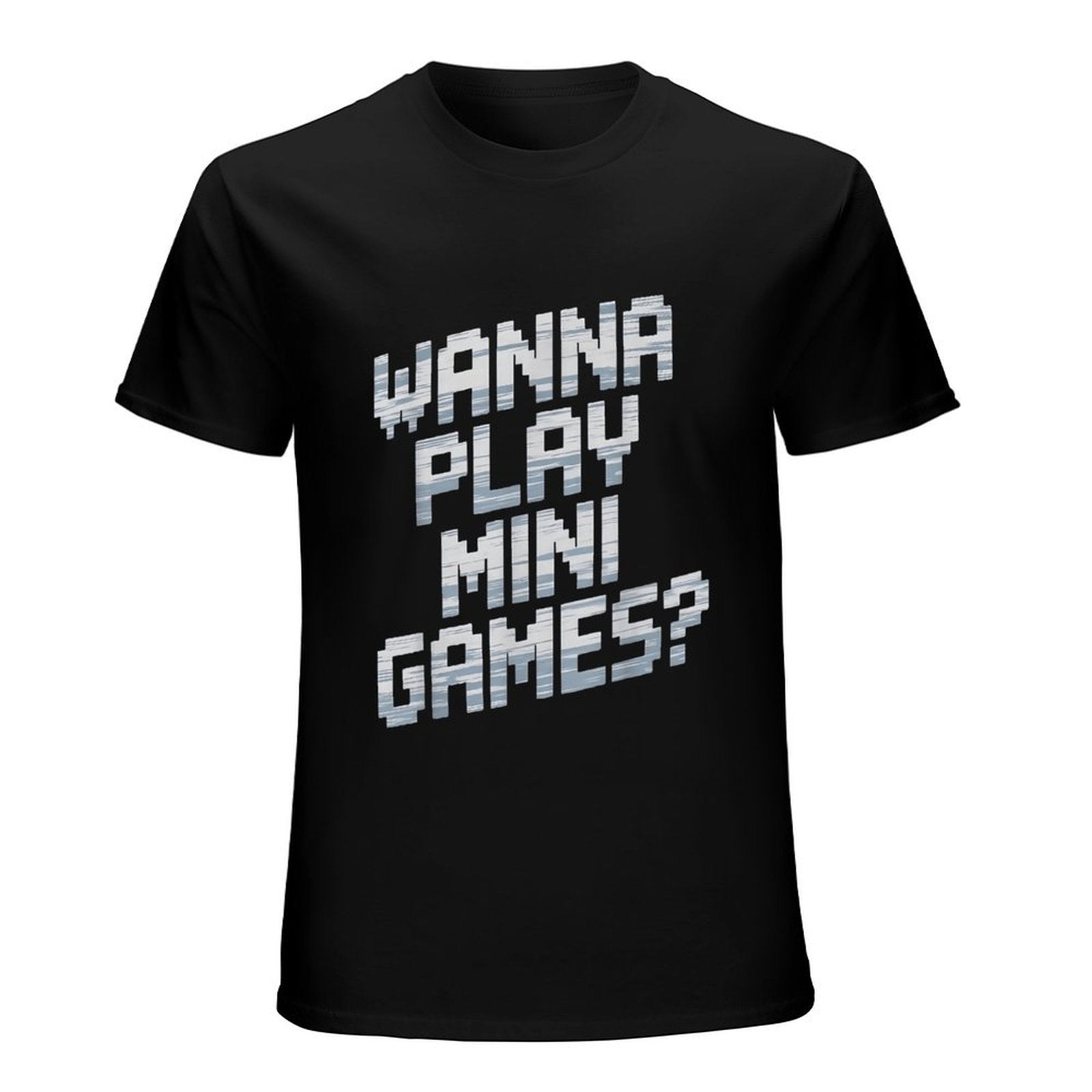 Inkmay Casual  Cotton T-shirt Wanna Play Mini Games Pattern Unisex T-shirtSmooth Feel Relaxed Fit T-Shirt