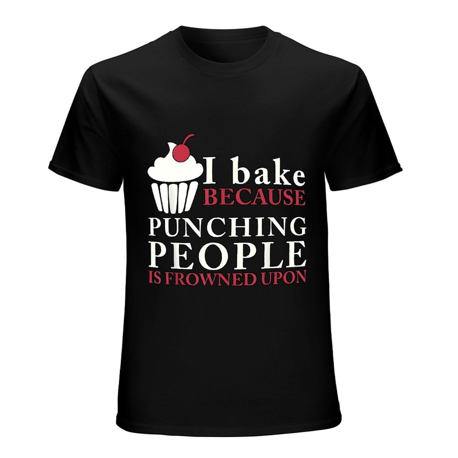 Inkmay Casual  Cotton T-shirt Baking Is My Stress Relief Method Unisex T-shirtHeavyweight Fade-Resistant T-Shirt