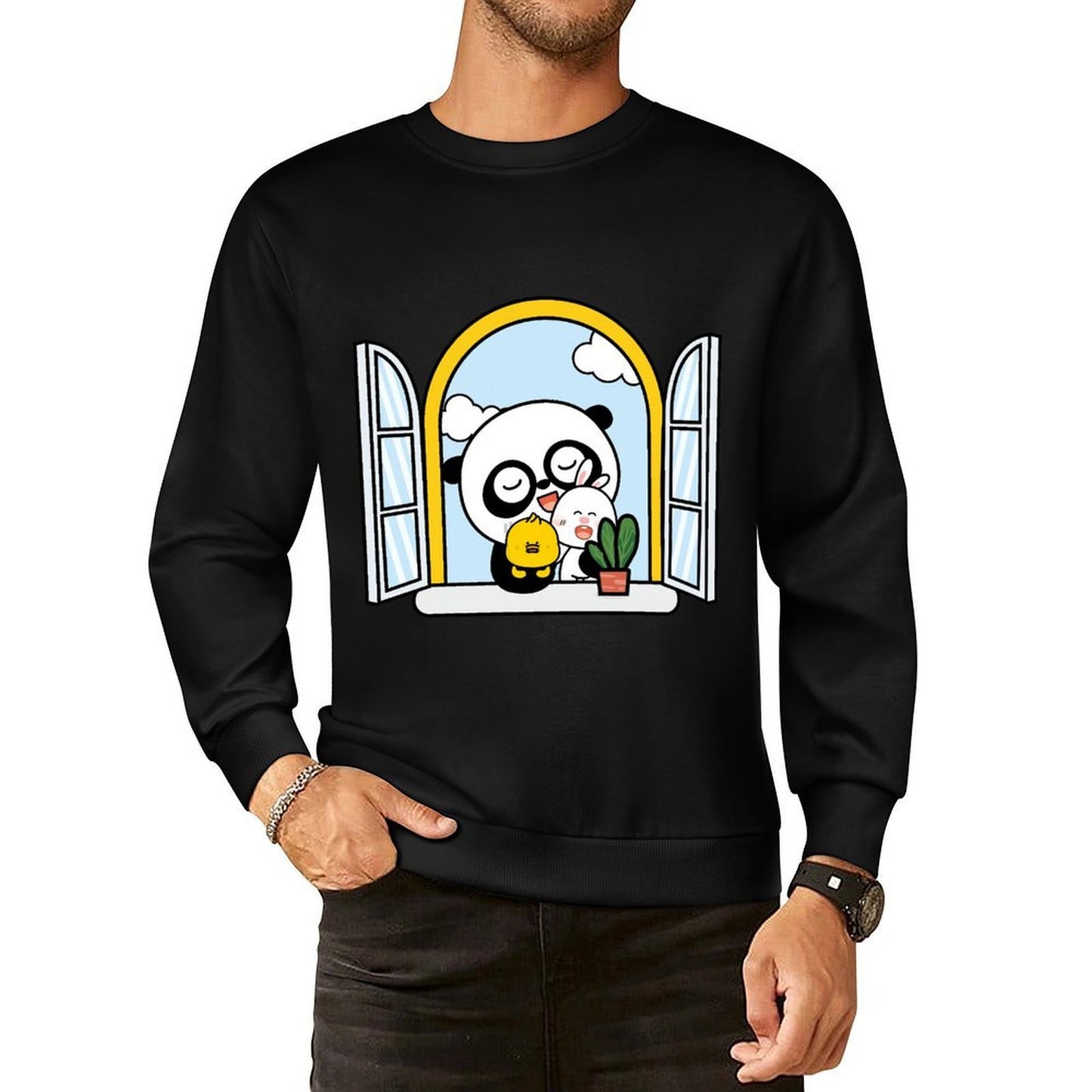 Front Patterned Long Sleeve TopChill Long Lasting