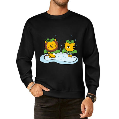 Front Patterned Long Sleeve TopPrinting PureStyle