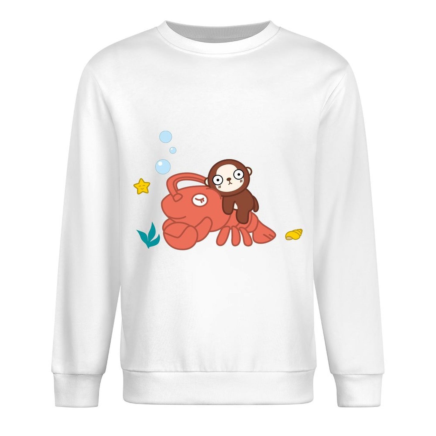 Front Patterned Long Sleeve TopEasy-Care Sharp