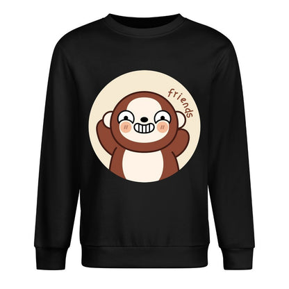 Front Patterned Long Sleeve TopVibrant Colors Slim Fit