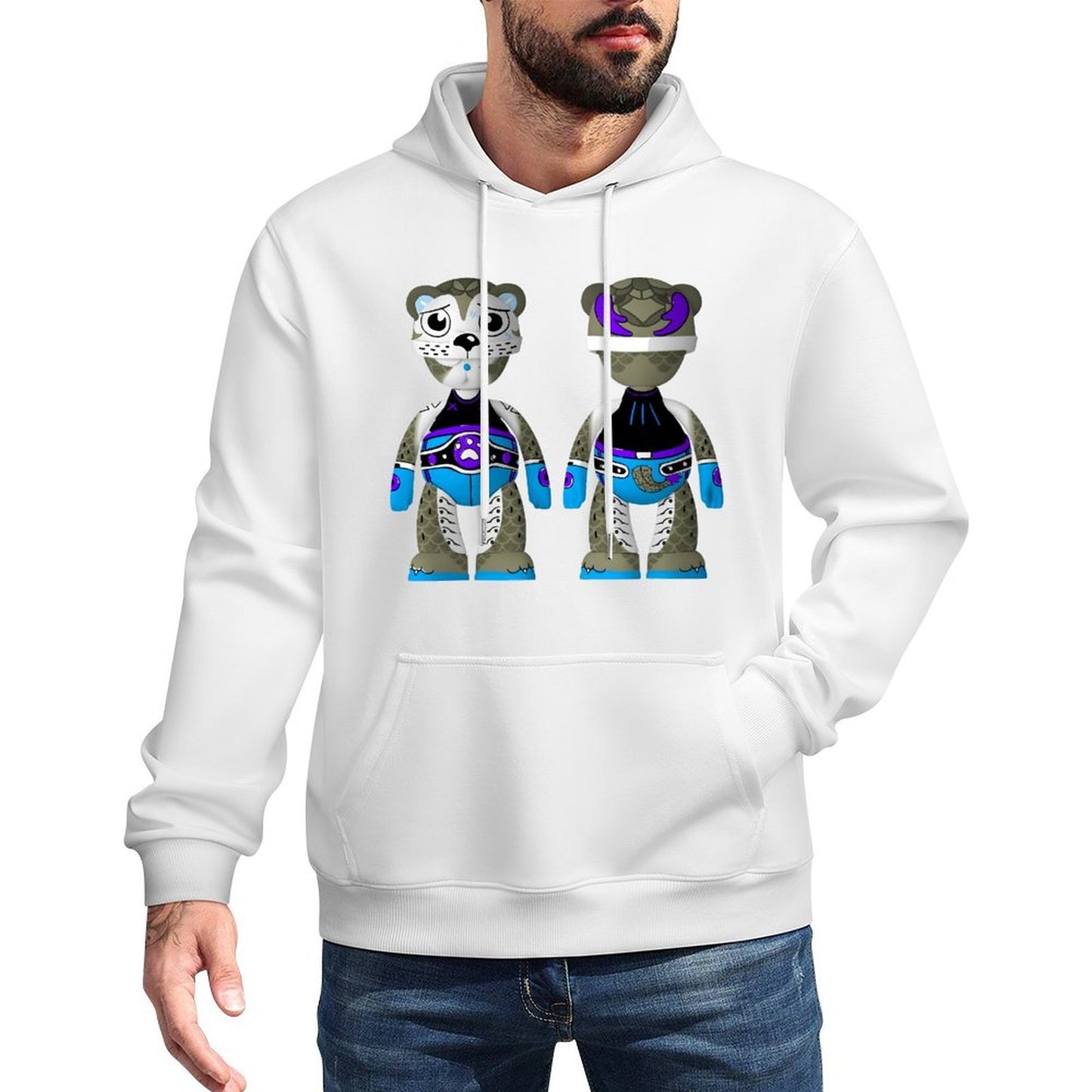 Hoodie Front PatternFitted Soft-Touch