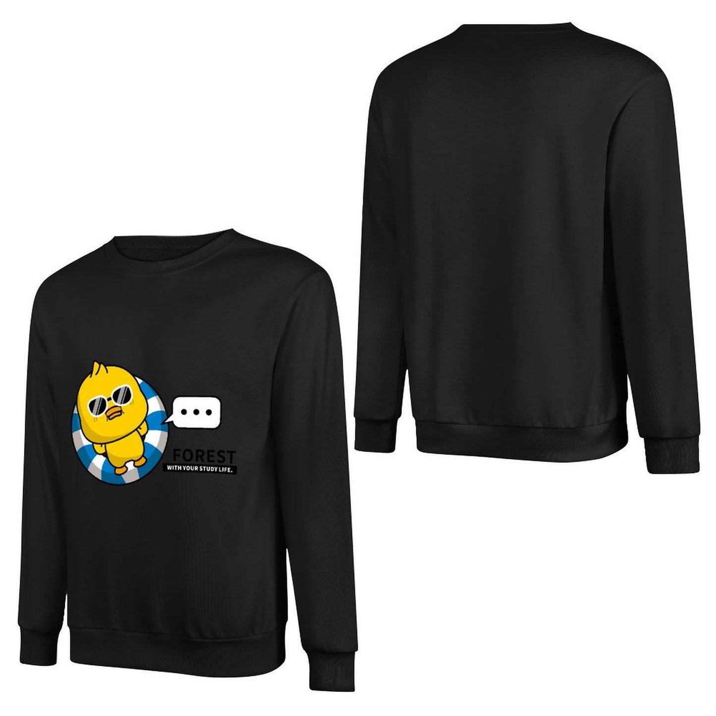 Front Patterned Long Sleeve TopSolid Fade-Proof