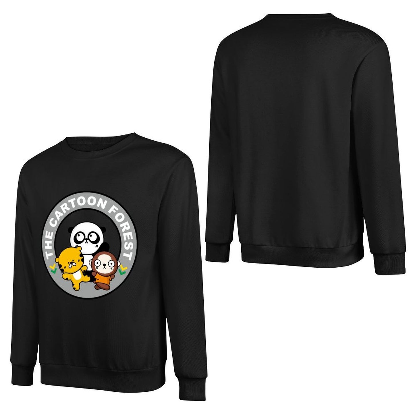 Front Patterned Long Sleeve TopMidweight Batch-Printed